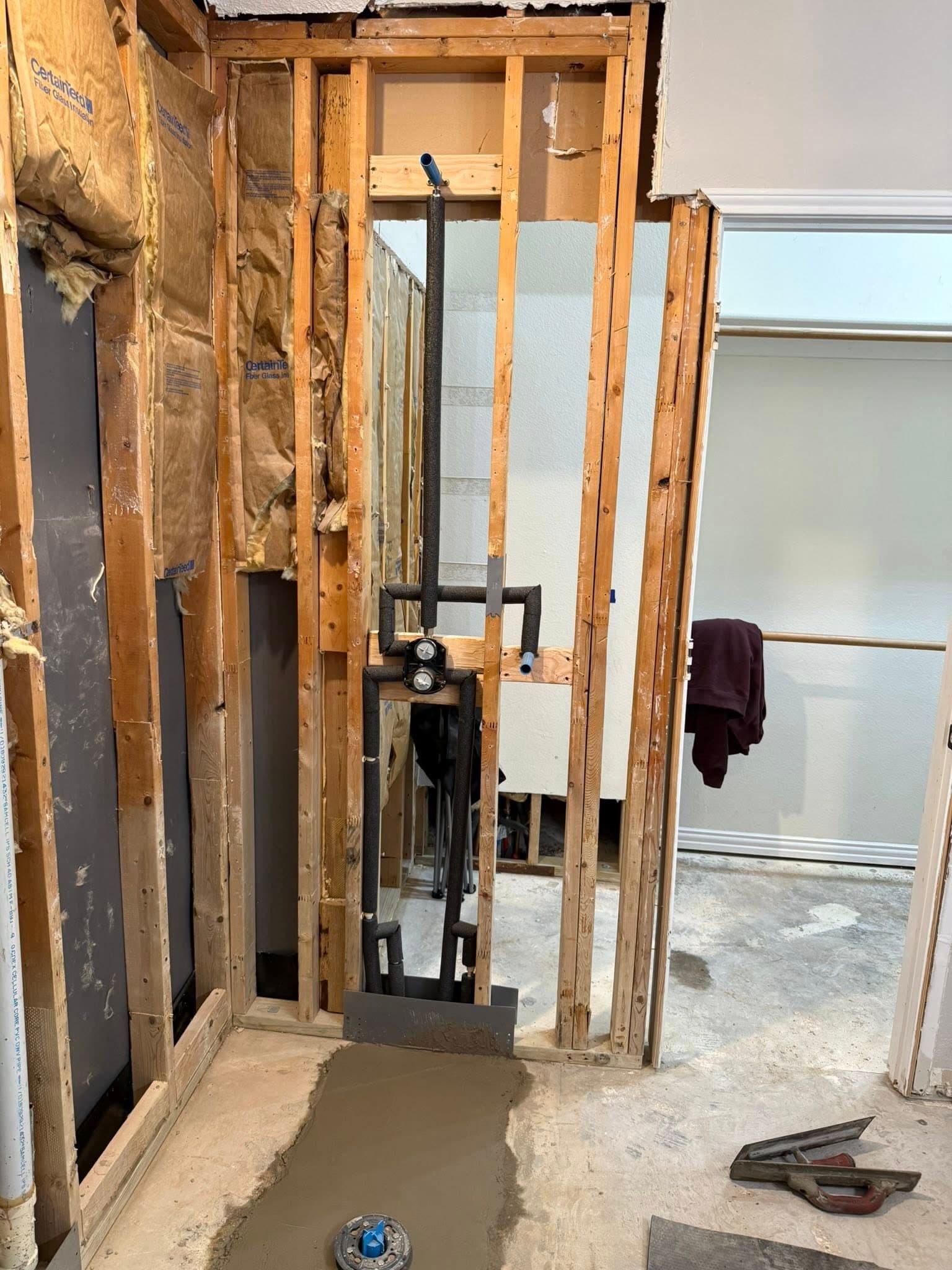 Bathroom Remodel Plumbing — before